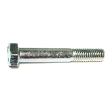 Midwest Fastener Grade 5, 5/8"-11 Hex Head Cap Screw, Zinc Plated Steel, 4 in L, 4 PK 70361